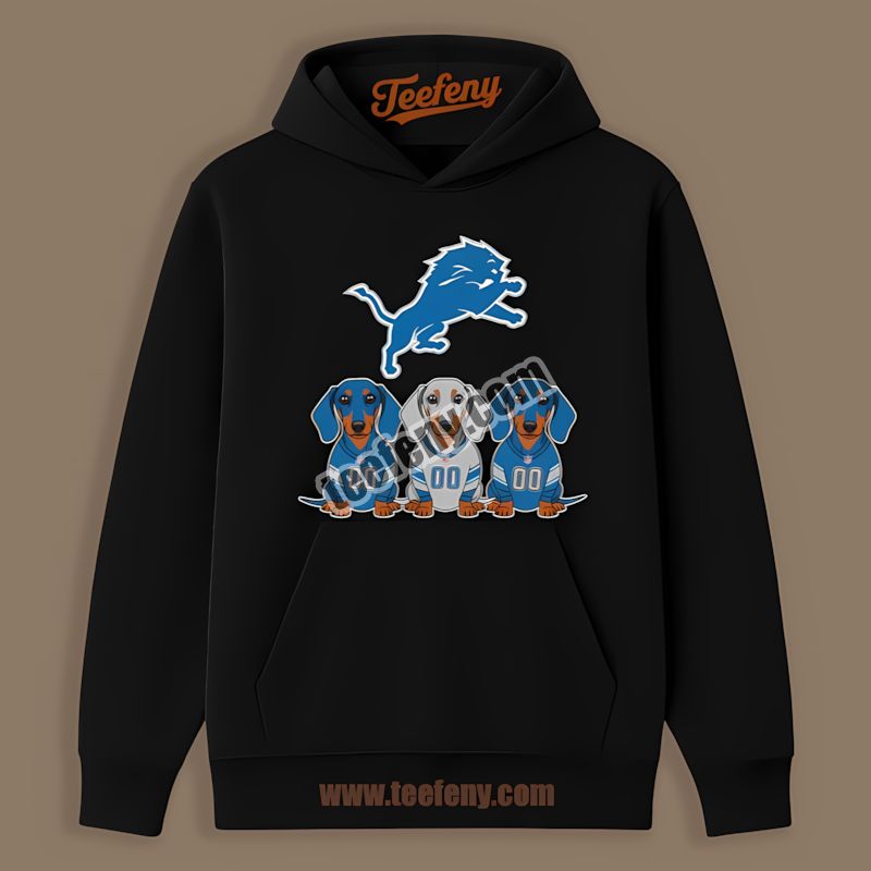 Detroit Lions Dachshund Dogs Vintage Hoodie Detroit Lions Dachshund Dogs Vintage Hoodie