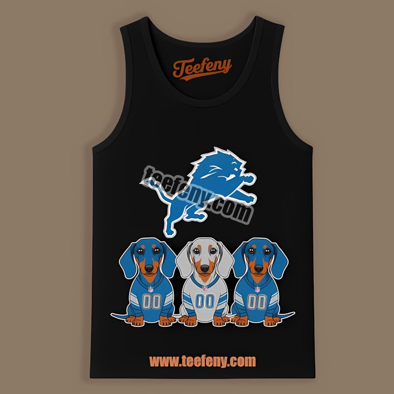 Detroit Lions Dachshund Dogs Vintage Tanktop Detroit Lions Dachshund Dogs Vintage Tanktop