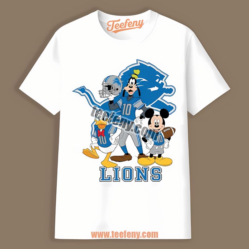 Detroit Lions Daddy Shark Retro Shirt