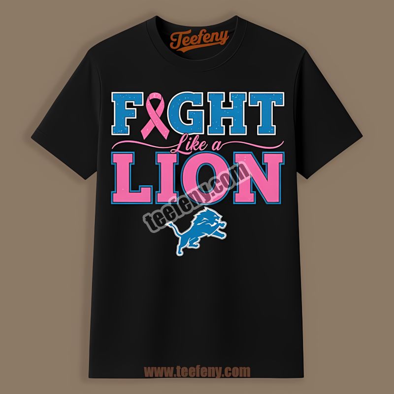 Detroit Lions Fight Like A Cowboy Breast Cancer Awareness Sports Shirt