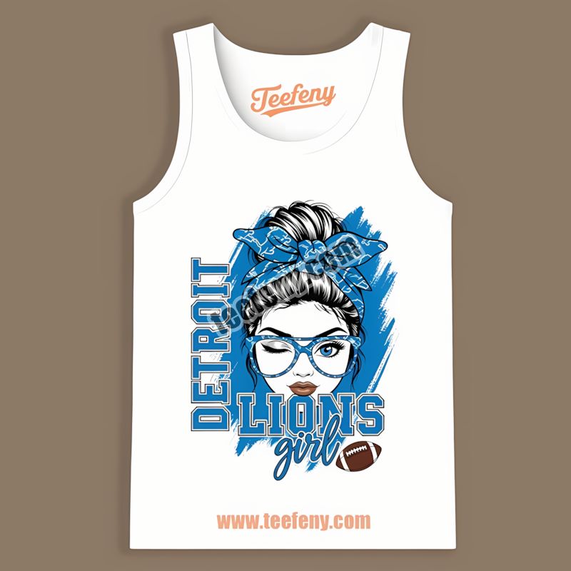 Detroit Lions Girl Graphic Tanktop For Fan Detroit Lions Girl Graphic Tanktop For Fan