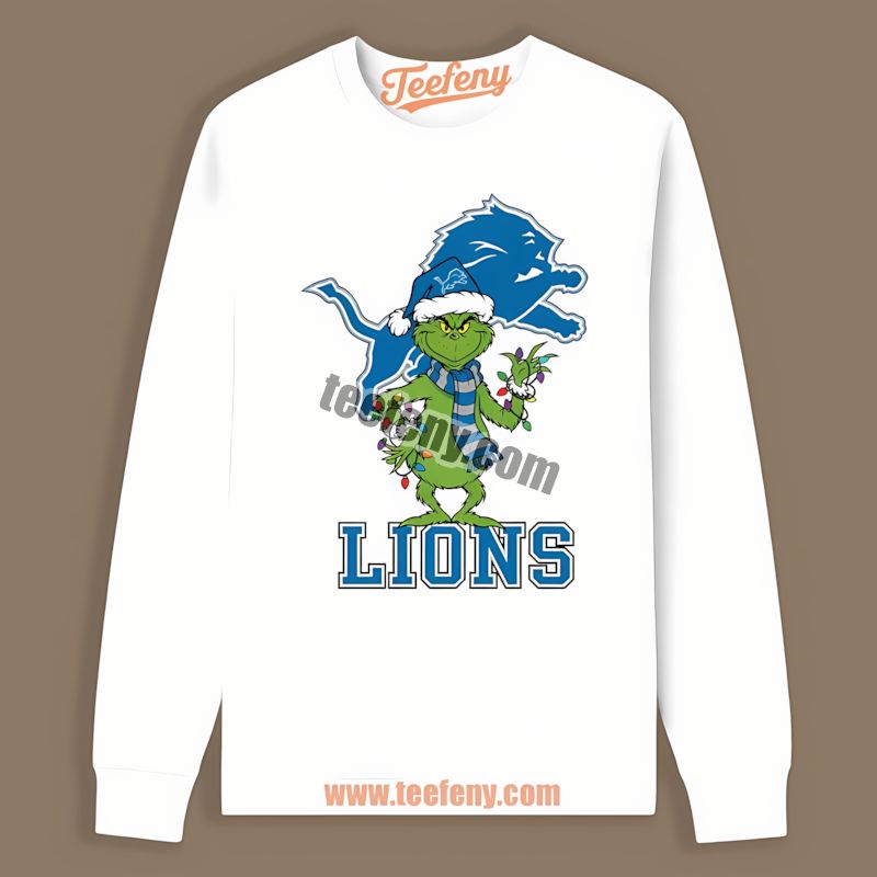 Detroit Lions Grinch Christmas Vintage Long Sleeve Detroit Lions Grinch Christmas Vintage Long Sleeve