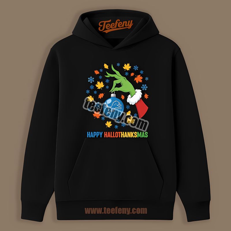 Detroit Lions Happy Hallothanksmas Vintage Hoodie Detroit Lions Happy Hallothanksmas Vintage Hoodie