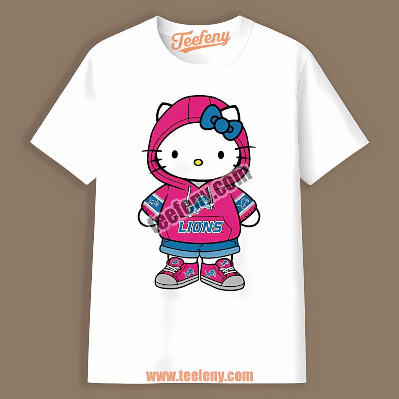 Detroit Lions Hello Kitty Color Shirt