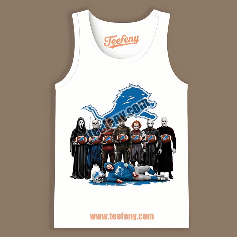 Detroit Lions Horror Movie Characters Halloween Classic Tanktop Detroit Lions Horror Movie Characters Halloween Classic Tanktop