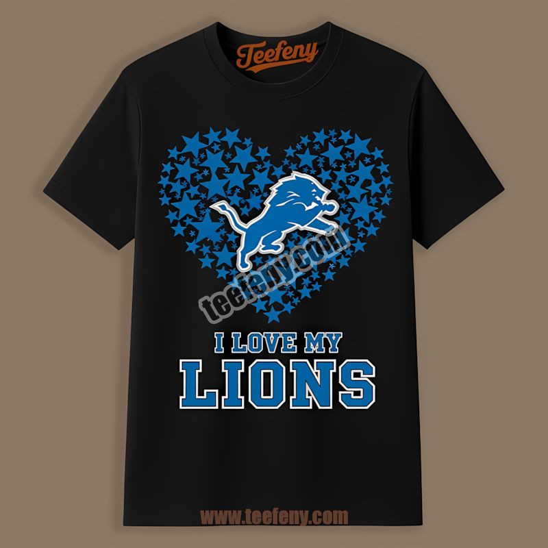 Detroit Lions In My Veins Jesus In My Heart Adults Shirt