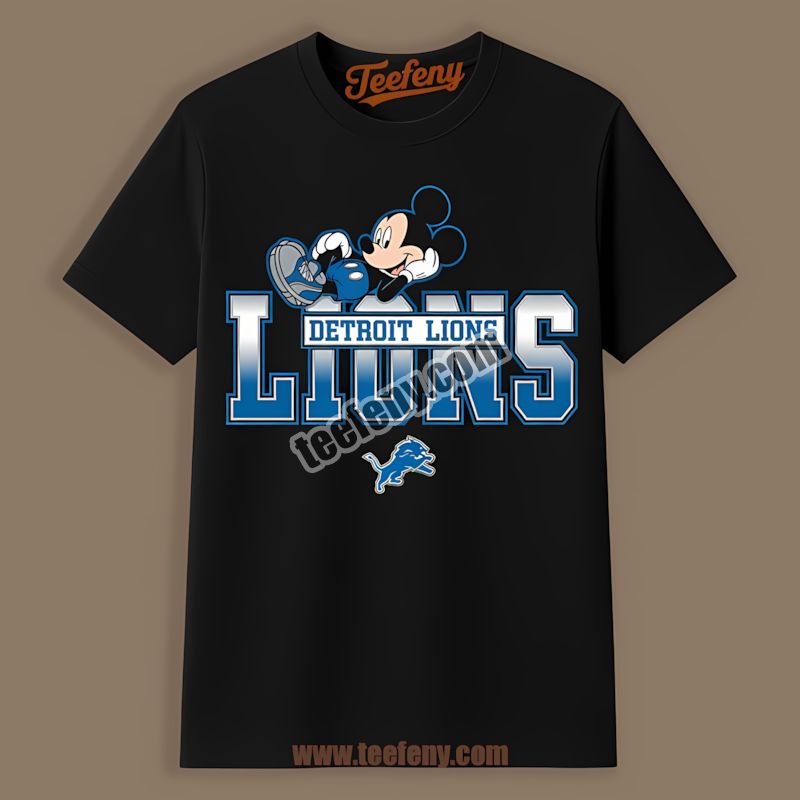 Detroit Lions Mickey Mouse Relaxed Style Classic Shirt