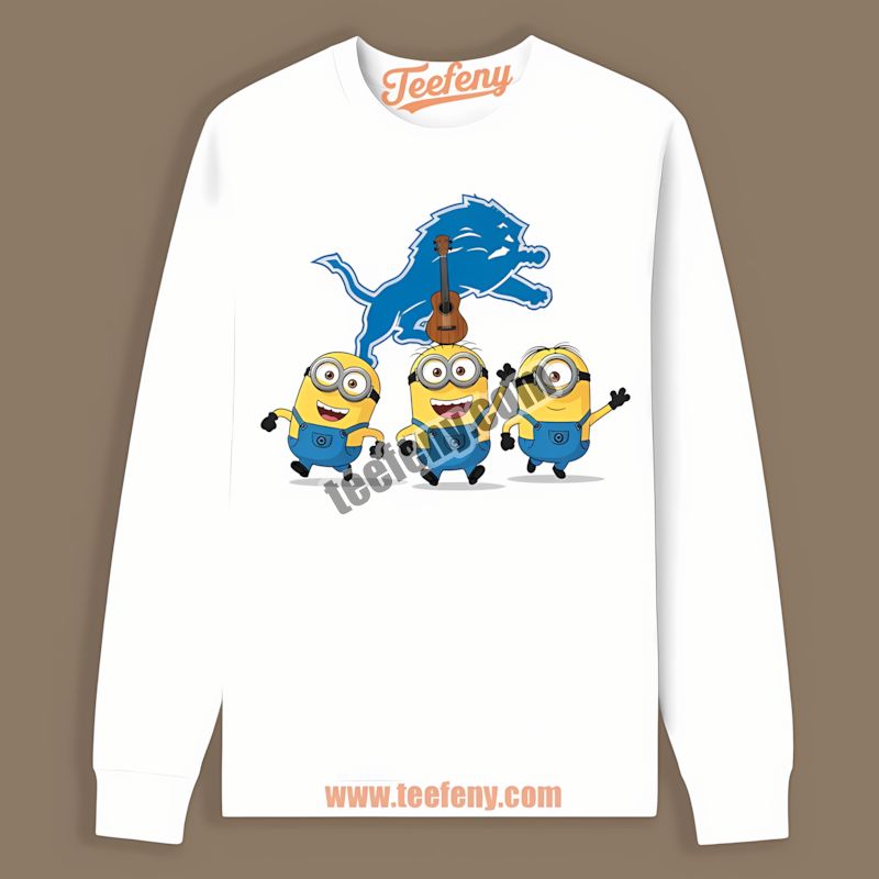 Detroit Lions Minions Retro Long Sleeve Detroit Lions Minions Retro Long Sleeve