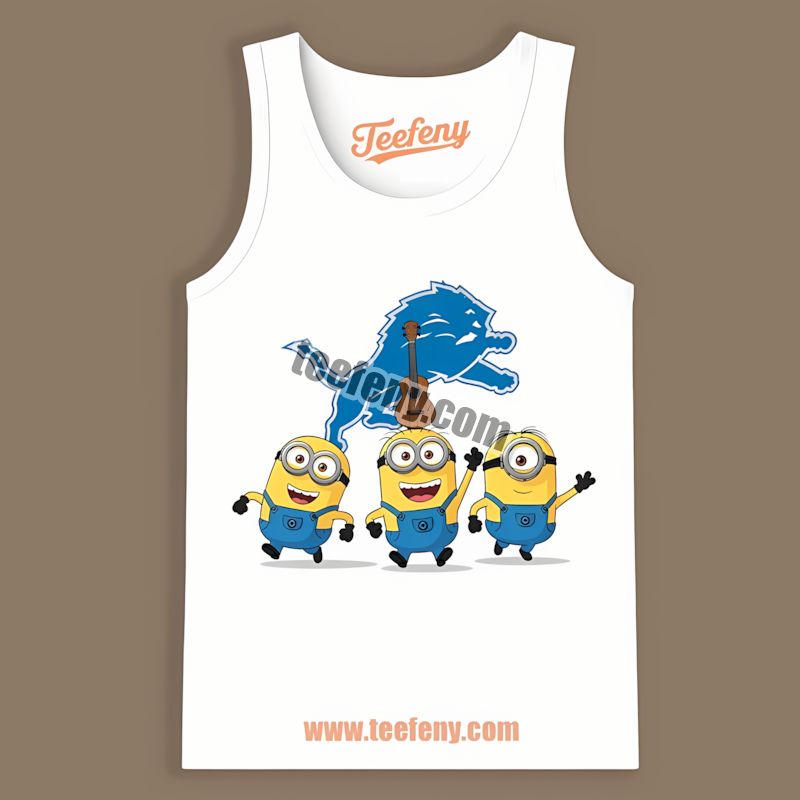 Detroit Lions Minions Retro Tanktop Detroit Lions Minions Retro Tanktop