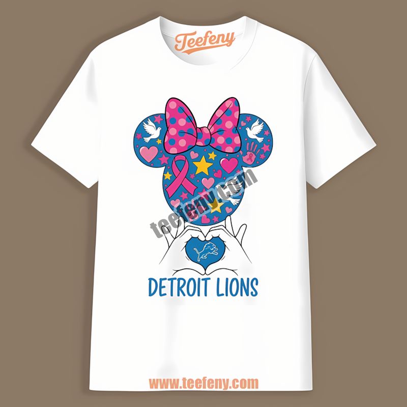 Detroit Lions Mickey Quarterback Football Graphic Shirt