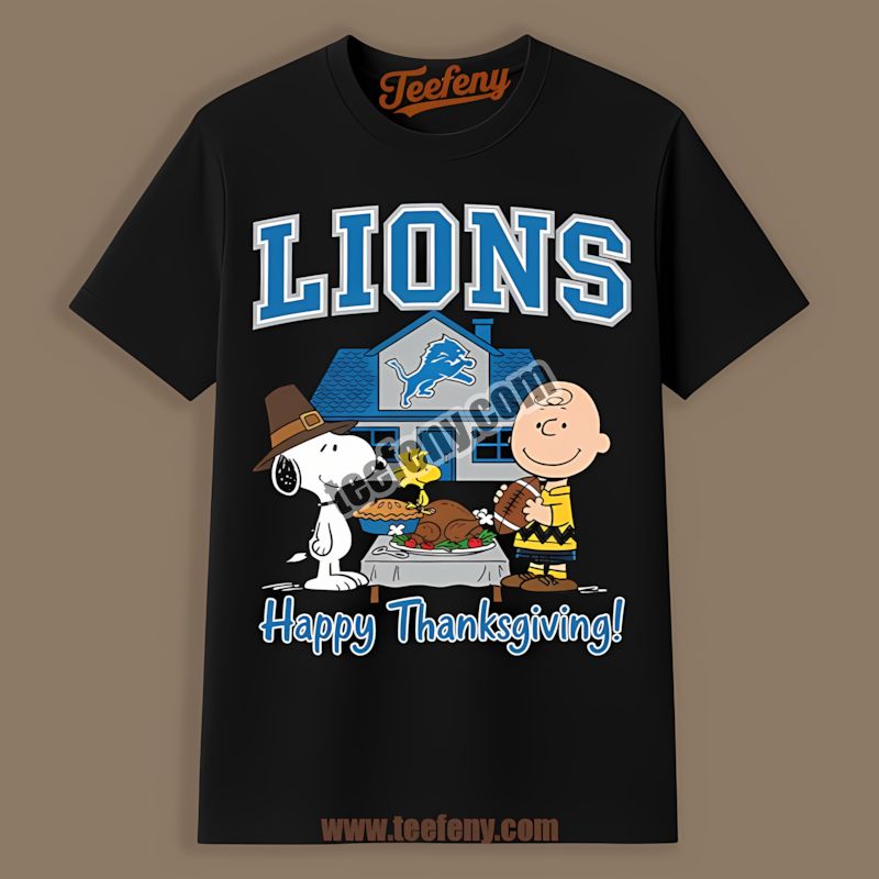 Detroit Lions Snoopy Woodstock Christmas Cotton Shirt