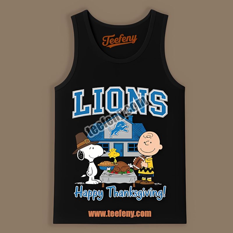 Detroit Lions Snoopy Thanksgiving Classic Tanktop Detroit Lions Snoopy Thanksgiving Classic Tanktop