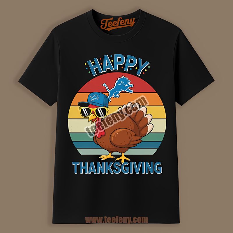 Detroit Lions Thanksgiving Turkey Vintage Shirt