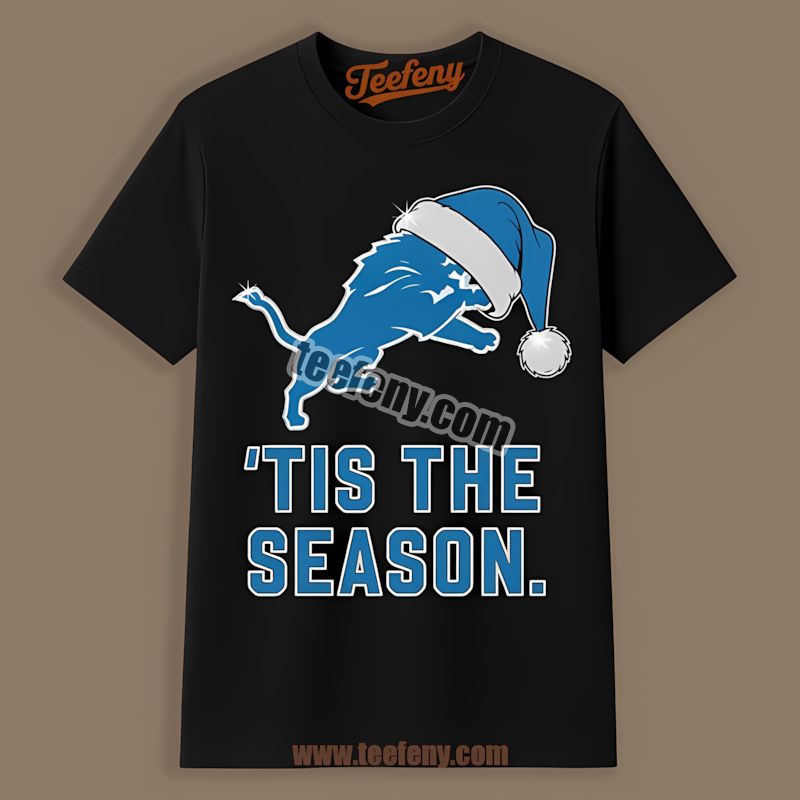 Detroit Lions Tis The Season Christmas Cotton Shirt