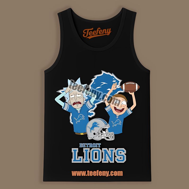 Detroit Lions Vs Rick And Morty Color Tanktop Detroit Lions Vs Rick And Morty Color Tanktop