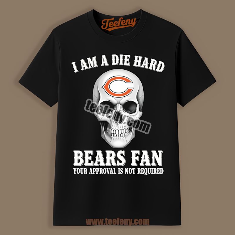 Die Hard Chicago Bears Fan Skull Unisex Shirt For Supporters