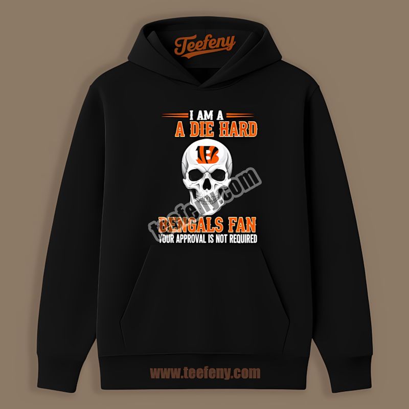 Die Hard Cincinnati Bengals Fan Skull Color Hoodie Die Hard Cincinnati Bengals Fan Skull Color Hoodie