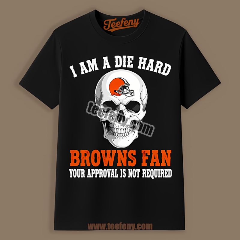 Die Hard Cleveland Browns Fan Skull Sports Shirt