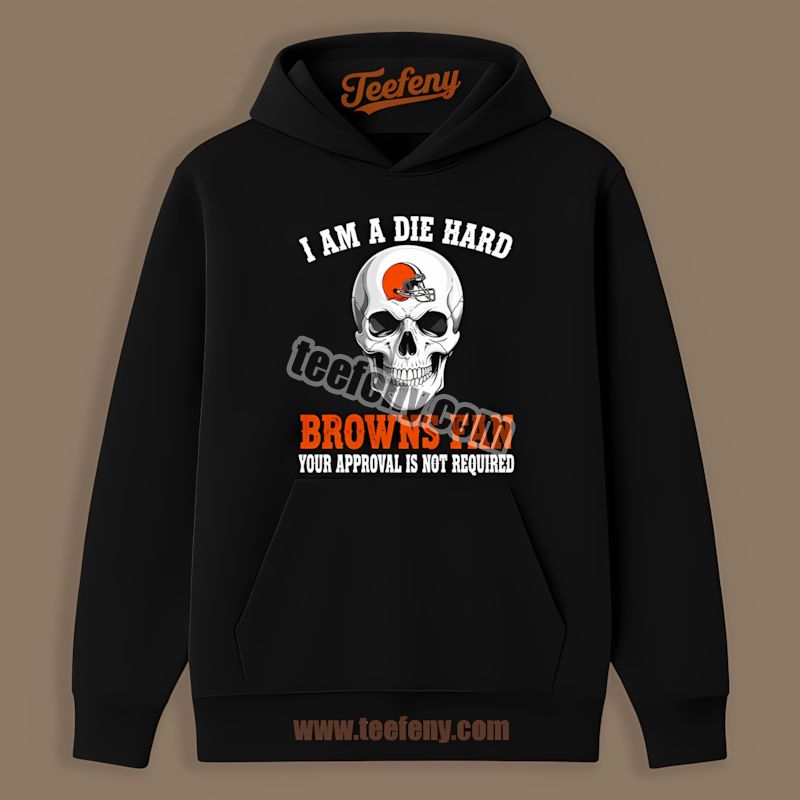 Die Hard Cleveland Browns Fan Skull Sports Hoodie Die Hard Cleveland Browns Fan Skull Sports Hoodie
