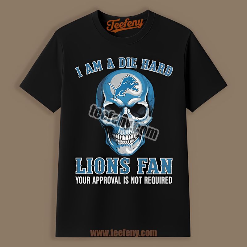 Die Hard Detroit Lions Fan Skull Color Shirt