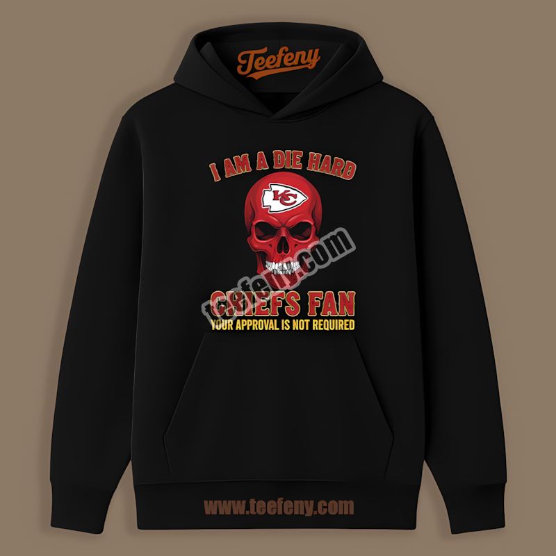 Die Hard Kansas City Chiefs Fan Skull Cotton Hoodie Die Hard Kansas City Chiefs Fan Skull Cotton Hoodie