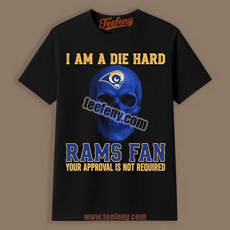 Die Hard Los Angeles Rams Fan Skull Regular Shirt