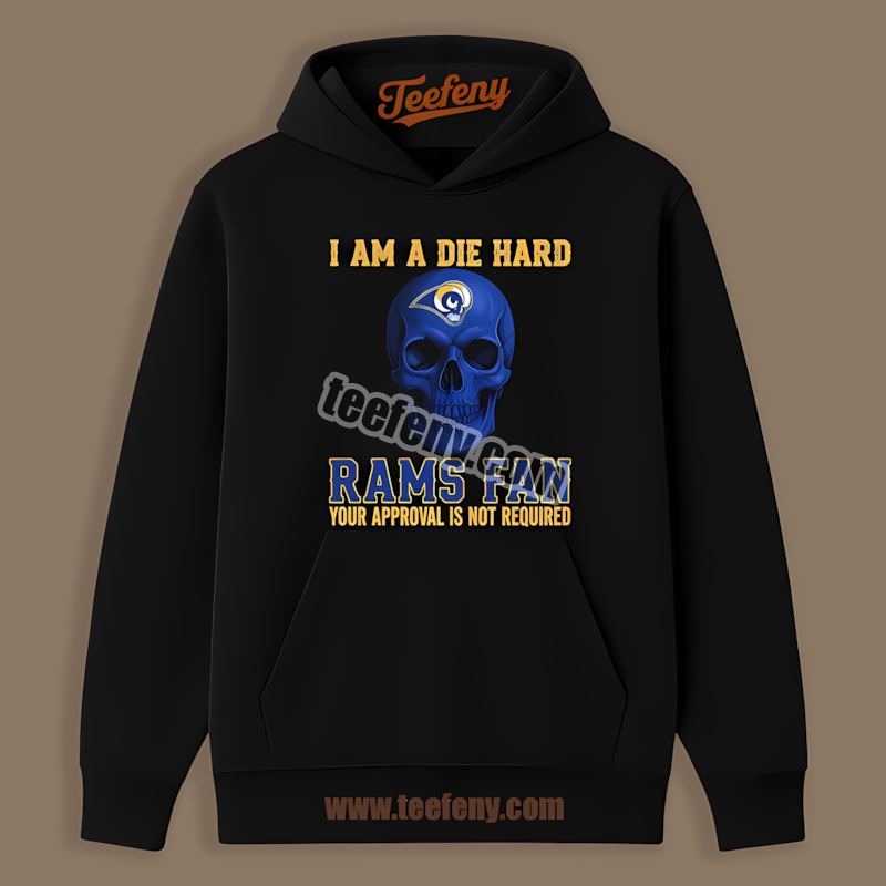 Die Hard Los Angeles Rams Fan Skull Regular Hoodie Die Hard Los Angeles Rams Fan Skull Regular Hoodie