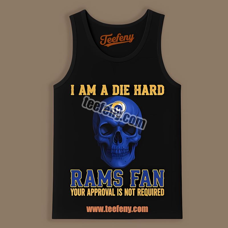 Die Hard Los Angeles Rams Fan Skull Regular Tanktop Die Hard Los Angeles Rams Fan Skull Regular Tanktop