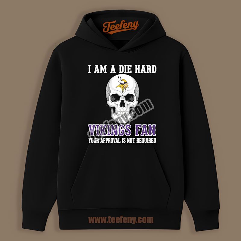 Die Hard Minnesota Vikings Fan Skull Graphic Hoodie Die Hard Minnesota Vikings Fan Skull Graphic Hoodie
