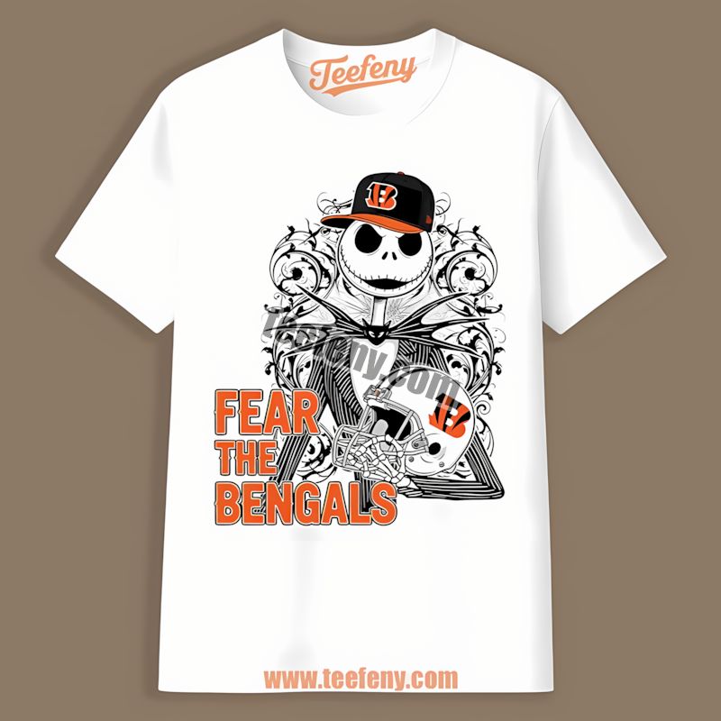Fear The Cincinnati Bengals Jack Skellington Vintage Shirt