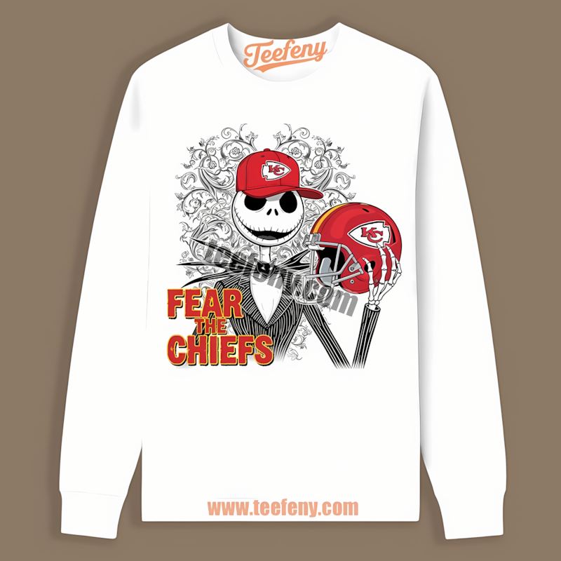 Fear The Kansas City Chiefs Jack Skellington Vintage Long Sleeve Fear The Kansas City Chiefs Jack Skellington Vintage Long Sleeve