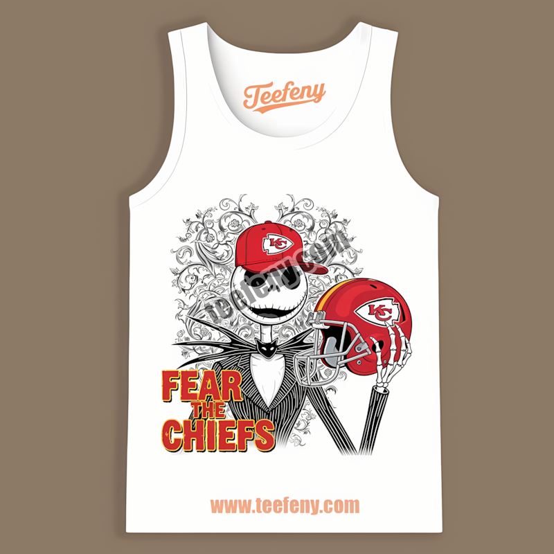 Fear The Kansas City Chiefs Jack Skellington Vintage Tanktop Fear The Kansas City Chiefs Jack Skellington Vintage Tanktop