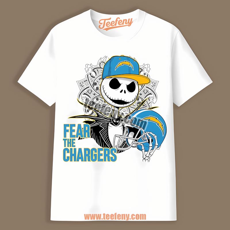 Fear The Los Angeles Chargers Jack Skellington Trendy Shirt