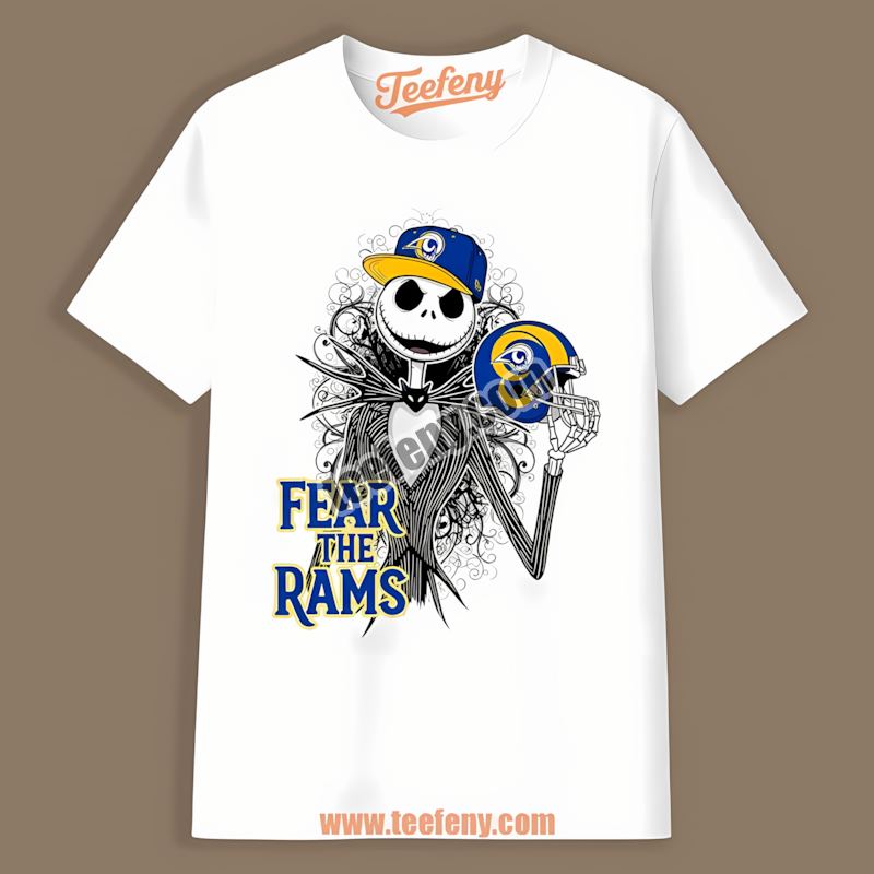 Fear The Los Angeles Rams Jack Skellington Color Shirt