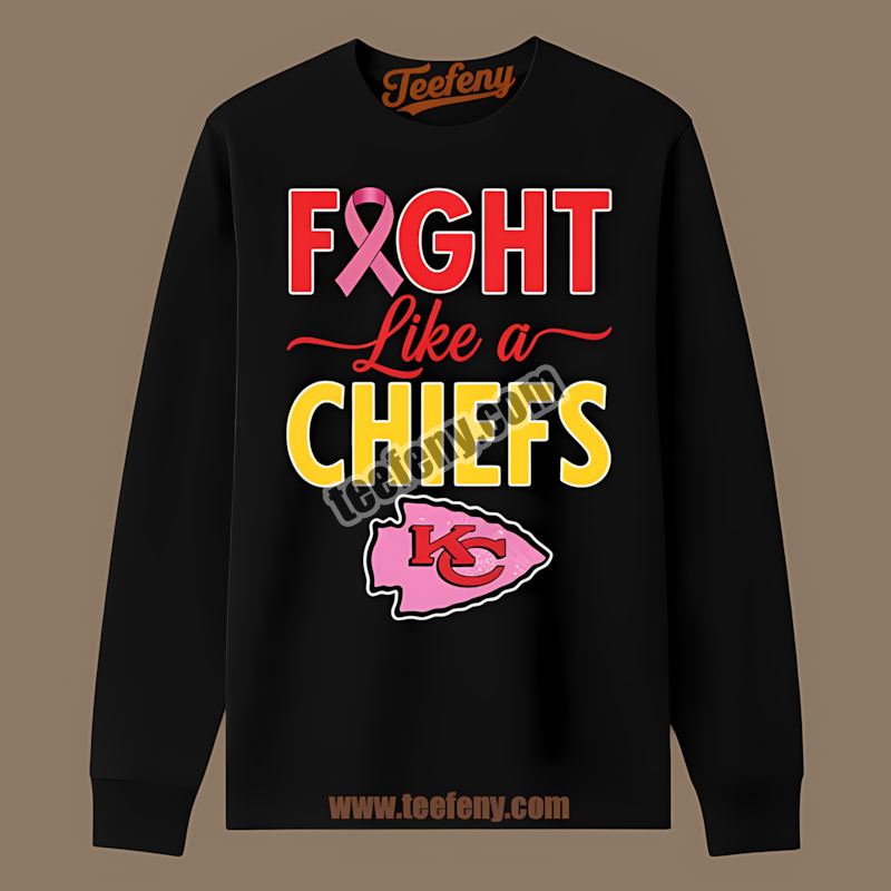 Fight Like A Cowboy Kansas City Chiefs Pink Long Sleeve Fight Like A Cowboy Kansas City Chiefs Pink Long Sleeve