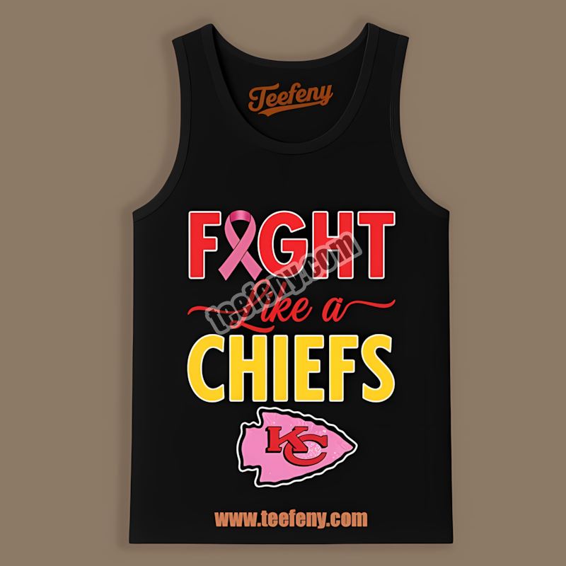 Fight Like A Cowboy Kansas City Chiefs Pink Tanktop Fight Like A Cowboy Kansas City Chiefs Pink Tanktop