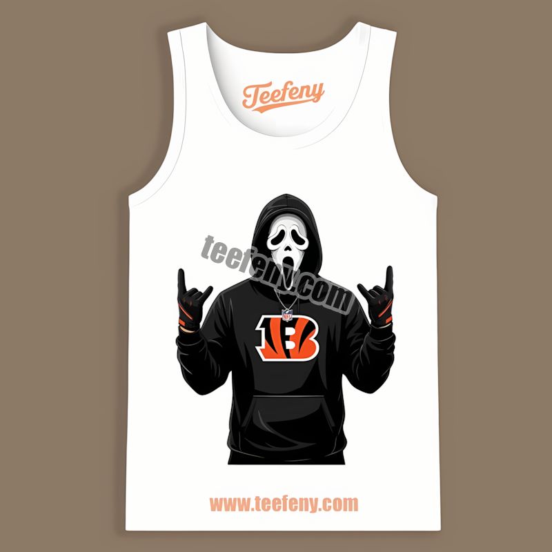 Ghostface Cincinnati Bengals Spooky Trendy Tanktop Ghostface Cincinnati Bengals Spooky Trendy Tanktop