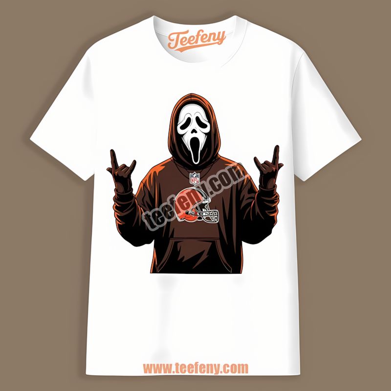 Ghostface Cleveland Browns Spooky Halloween Shirt