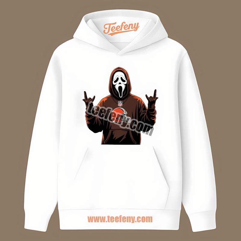Ghostface Cleveland Browns Spooky Halloween Hoodie Ghostface Cleveland Browns Spooky Halloween Hoodie