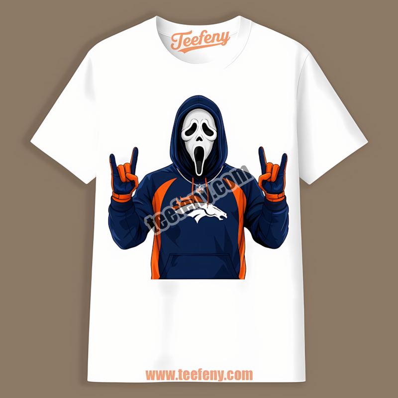 Ghostface Denver Broncos Spooky Trendy Shirt