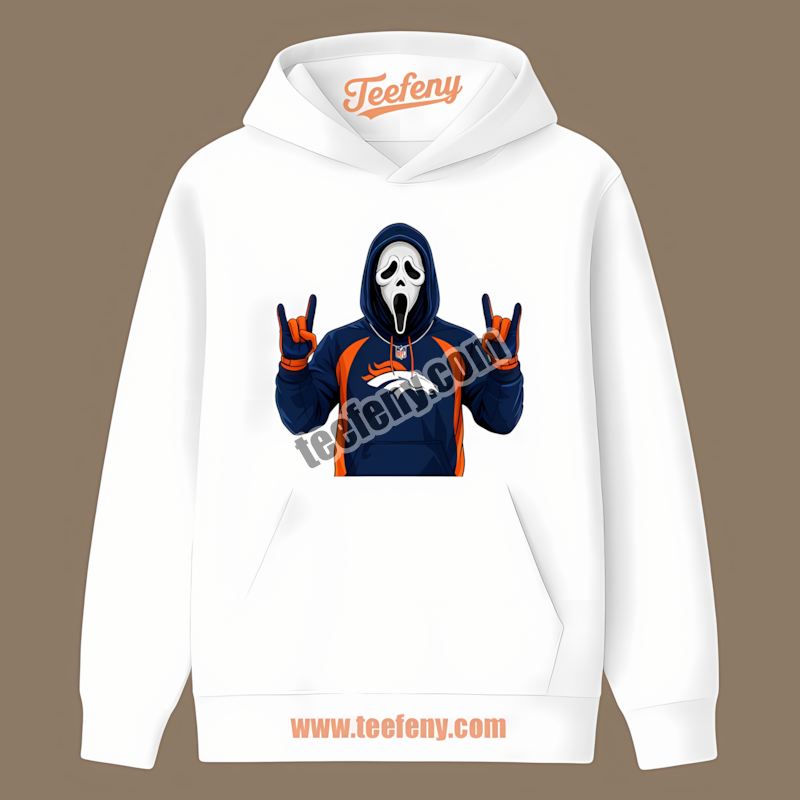 Ghostface Denver Broncos Spooky Trendy Hoodie Ghostface Denver Broncos Spooky Trendy Hoodie