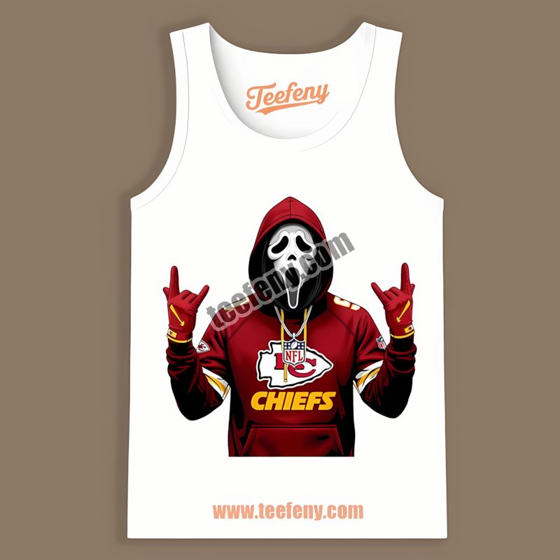 Ghostface Kansas City Chiefs Spooky Sports Tanktop Ghostface Kansas City Chiefs Spooky Sports Tanktop