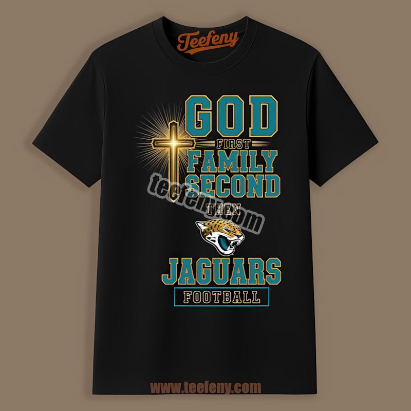 God First Family Second Football Jacksonville Jaguars Retro Shirt