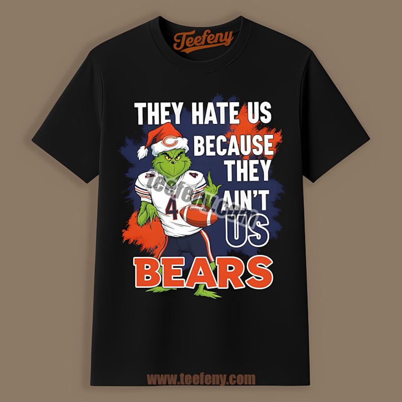 Grinch Chicago Bears They Hate Us Aint Us Retro Shirt
