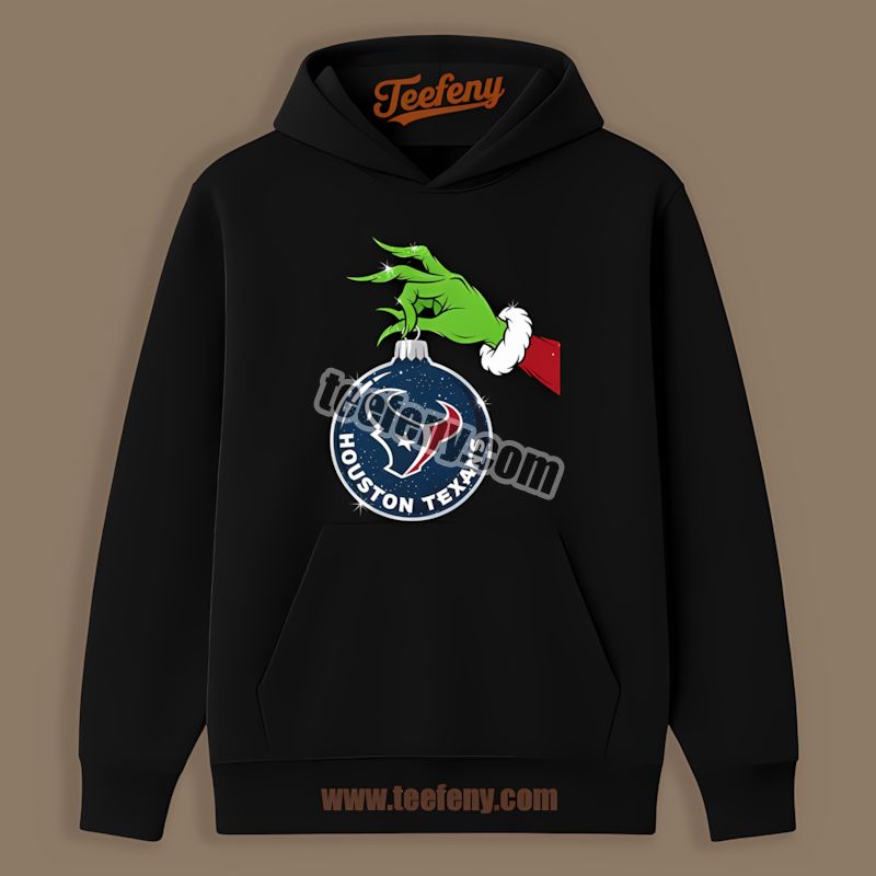 Grinch Hand Holding Houston Texans Ornament Adults Hoodie Grinch Hand Holding Houston Texans Ornament Adults Hoodie