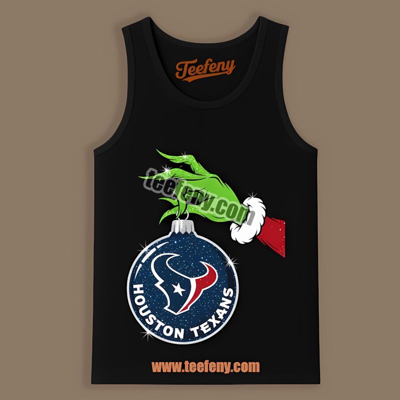 Grinch Hand Holding Houston Texans Ornament Adults Tanktop Grinch Hand Holding Houston Texans Ornament Adults Tanktop
