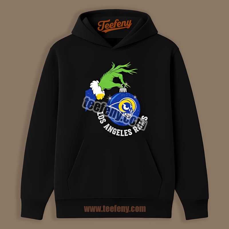 Grinch Hand Holding Los Angeles Rams Ornament Trendy Hoodie Grinch Hand Holding Los Angeles Rams Ornament Trendy Hoodie