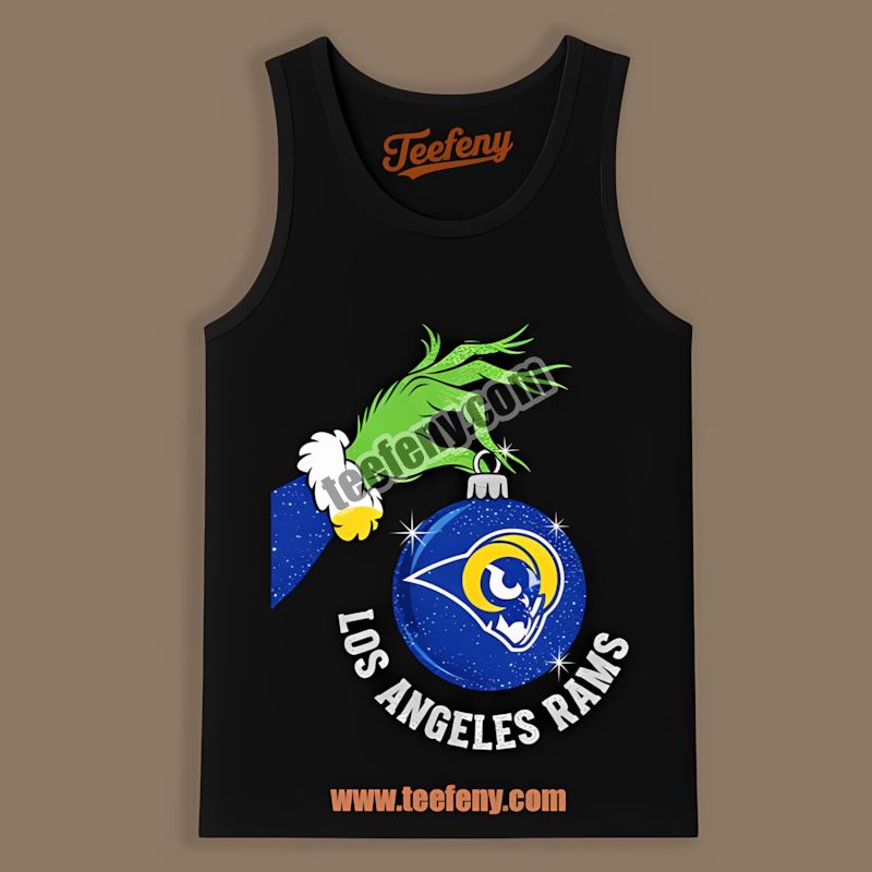 Grinch Hand Holding Los Angeles Rams Ornament Trendy Tanktop Grinch Hand Holding Los Angeles Rams Ornament Trendy Tanktop