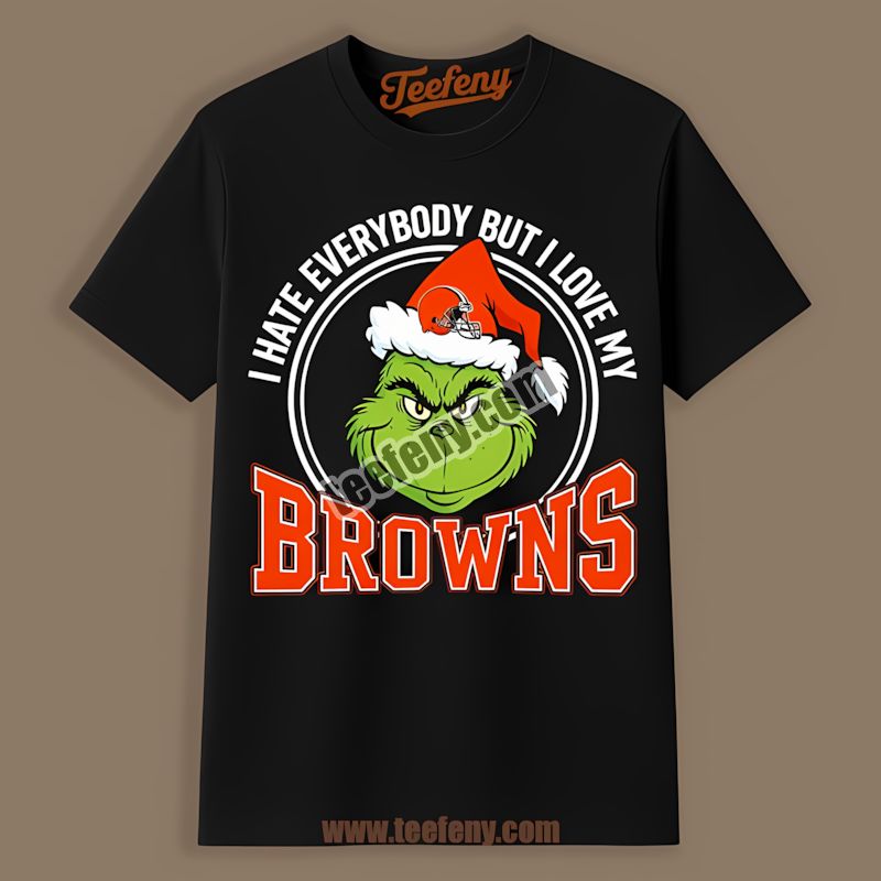 Grinch Hates People Loves Cleveland Browns Shirt