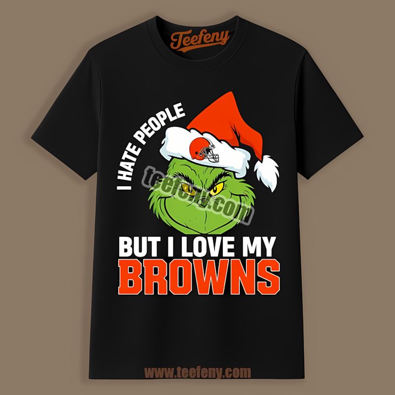 Grinch Hates People Loves My Browns Adults Shirt